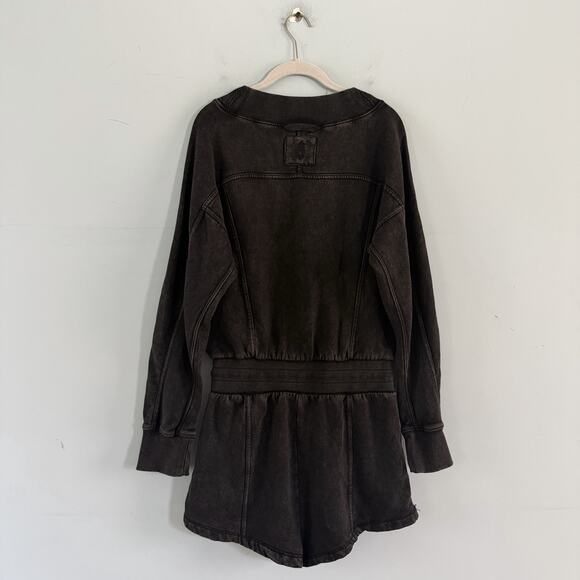 Free People Movement Intercept Washed Black Romper - Picture 5 of 7